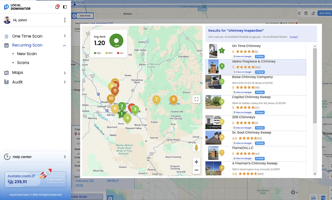 screenshot of Local Dominator